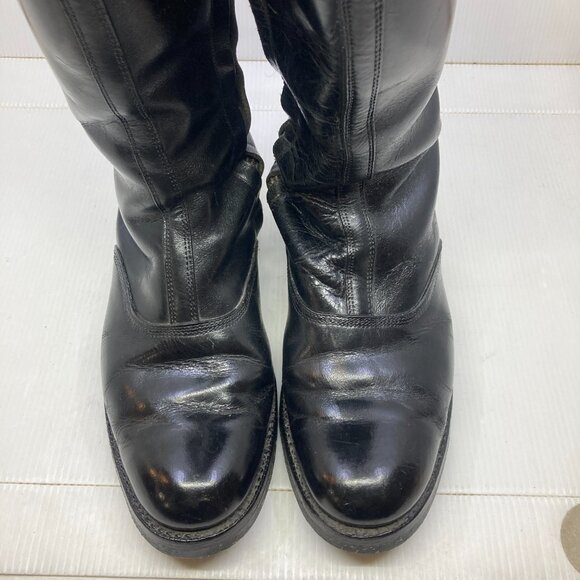 Vtg 1960 Canadian patrol police motorcycle biker uniform bluf mens boots sz 10.5 - Picture 4 of 7